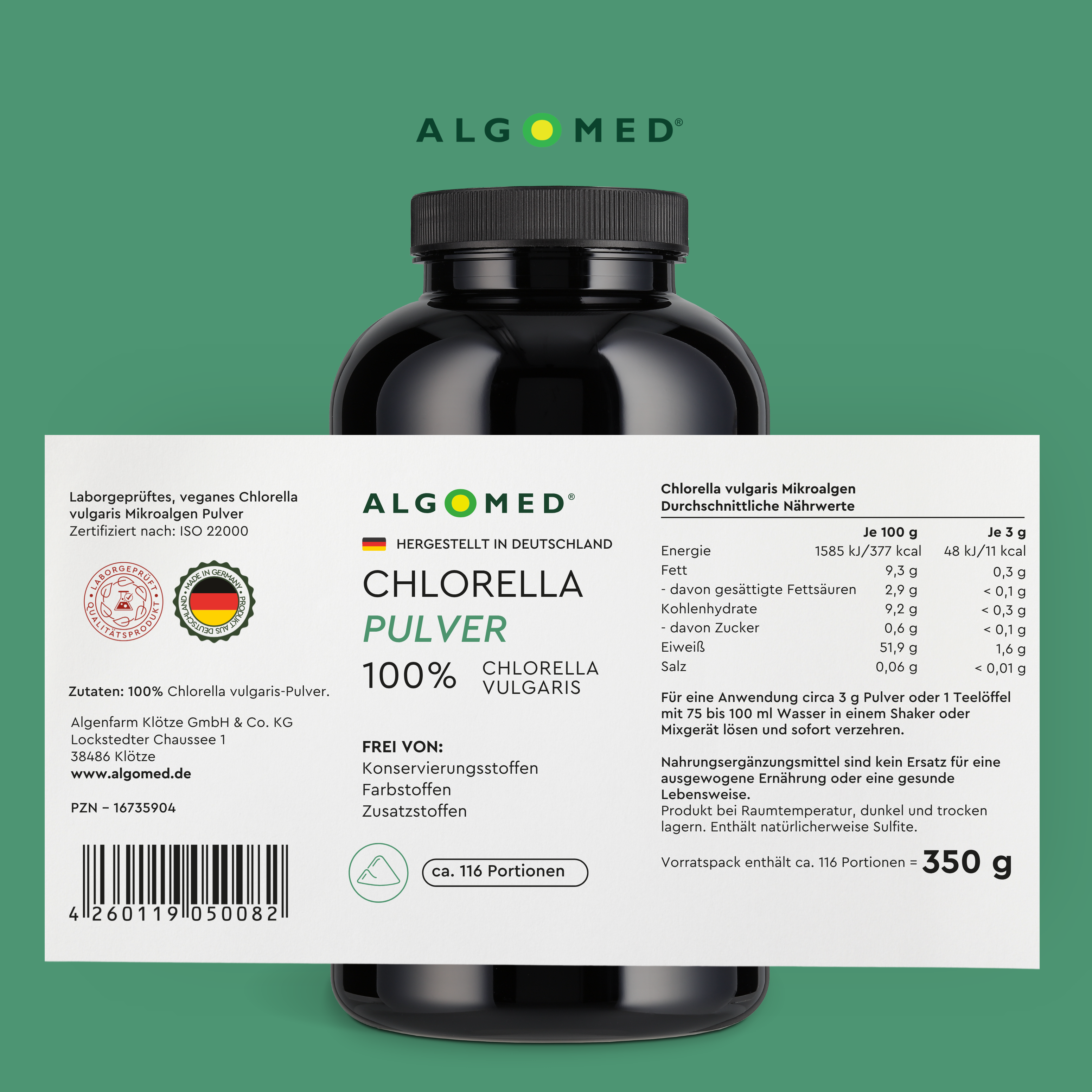 Algomed_Chlorella_Pulver_Inhaltstabelle